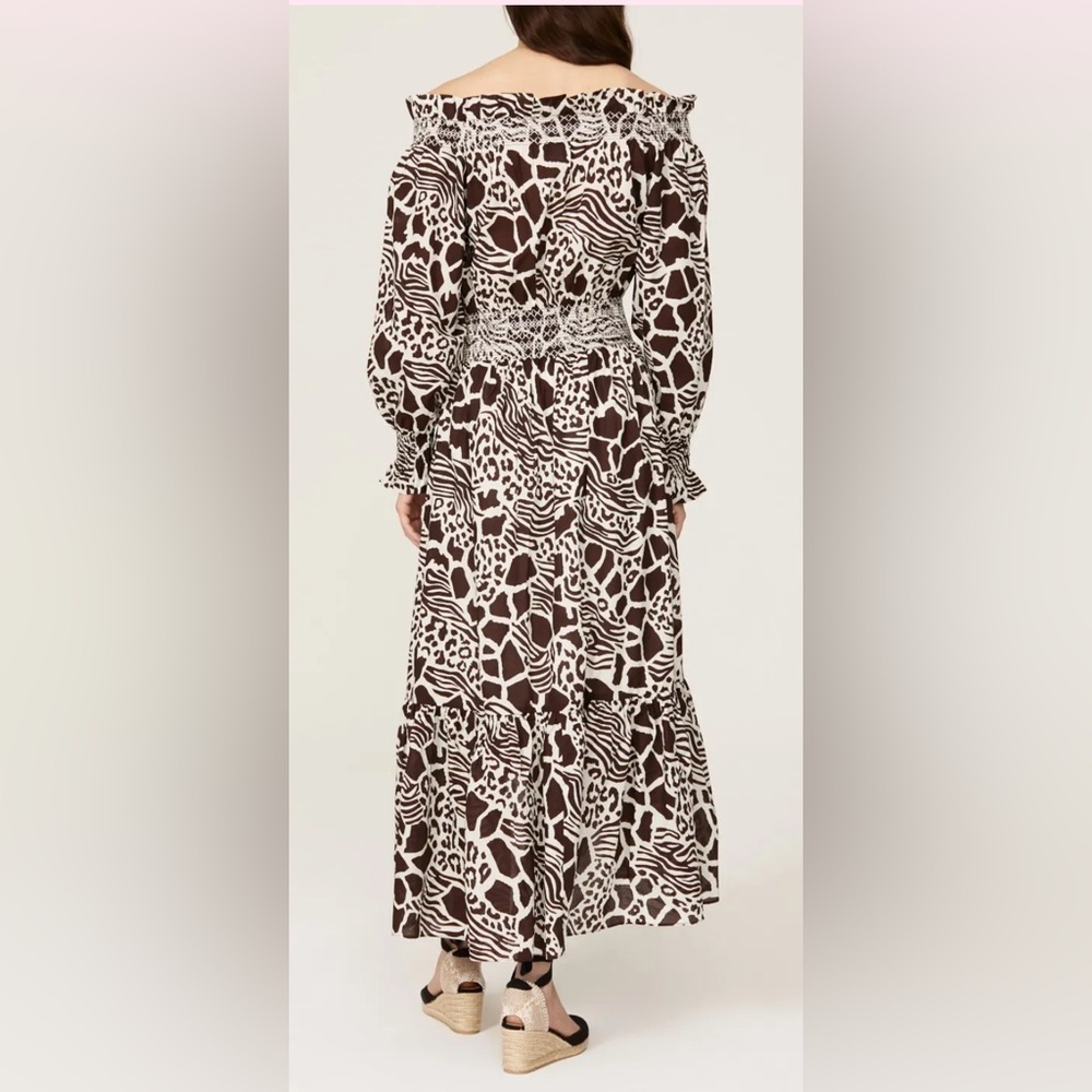 Adam Lippes x RTR Smocked Off the Shoulder Dress Size 8 - Picture 2 of 10